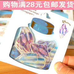 包邮 日本Q-LIA贴纸包动物城堡韩国手帐卡通烫金装饰贴画 48枚
