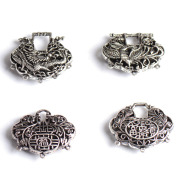 DIY sweater chain necklace Tibetan Silver Jewelry Accessories lock parts longevity lock