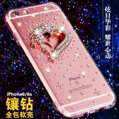 苹果6手机壳水钻iphone6plus硅胶透明保护套6s新款手机外壳奢华女