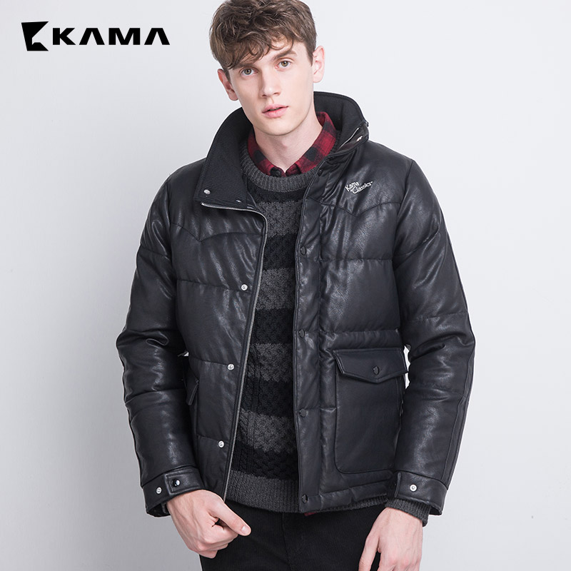 卡玛KAMA2016冬季新款休闲外套男欧美时尚立领百搭男2416719产品展示图5