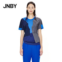 JNBY江南布衣2015年秋新款拼接设计舒服针织休闲T恤5E66140