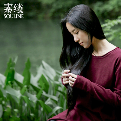 素缕2015秋冬装新款文艺范复古女装薄毛衣打