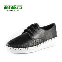 He Chenghang and summer 2015 new breathable casual leather women's casual shoes asakuchi shoes 0810051