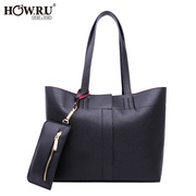 Shoulder bag fall 2015 new capacity contracted thread package soft PU leather handbag handbags