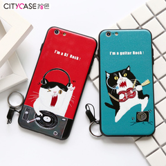 citycase iphone6手机壳6s可爱卡通猫咪苹果6plus全包防摔硅胶套