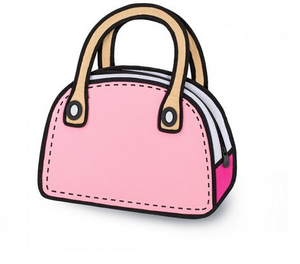 时尚个性潮流搞怪台湾卡通新款手提创意包3d立体包2d二次元漫画包