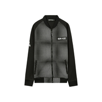 美特斯邦威2015秋装新款男满身印花针织棒球衫吊牌价269