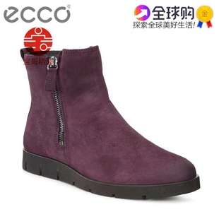 愛馬仕磨砂拖鞋 ECCO愛步女鞋 秋冬新款Bella Zip Boot 反絨磨砂真皮女短靴馬丁靴 愛馬仕涼鞋