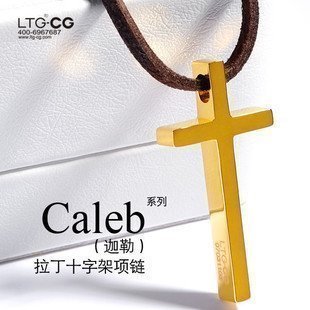 香港LTG饰品316L不锈钢镀金创意礼品迦勒拉丁十字架女士项链B款|msdalam kategori Aksesori/Barang Kemas Fesyen, kalung - dari Buy2taobao.com untuk memberikan perkhidmatan ejen Taobao profesional membeli