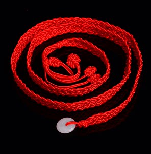 本命年红绳腰带平安扣红腰链手工编织简单舒适红腰带孕妇妈妈