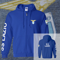 拉齐奥Lazio俱乐部足球衣意甲秋冬季男士开衫卫衣加绒衫外套队服