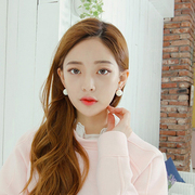 New stylish sweet and simple earrings Pearl plush furry female temperament Korea Korean version of the personalized earrings jewelry
