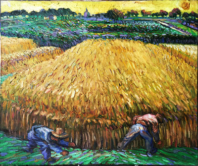 谢宏军《秋收》布面油画