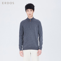 ERDOS/鄂尔多斯秋冬新品纯羊绒半高领男套衫 E167A0211