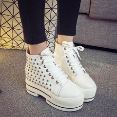 Hero sheep fall 2015 new thick shoes platform high shoes leisure shoes high sneakers women's shoes at the end of the tide