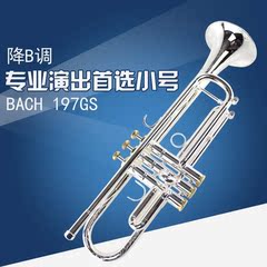 正品巴哈LR197GS 降B调三音小号乐器正品 一片喇叭