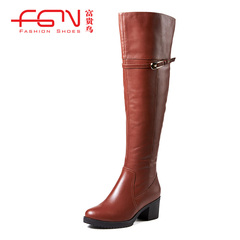 Fuguiniao elongated new women's boots fall/winter boots high boots woman boots-inspired boots over the knee boots leather