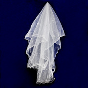 Good pretty Bridal Veil new Korean rhinestones yarn long water bit of tiny white flowers wedding accessories