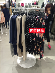 HM服装店衣架展示架 铁艺服装架 展示架中岛架 落地服装货架圆形