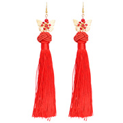 Good pretty Butterfly fringe bridal wedding jewelry Accessories red cheongsam dress earrings earring