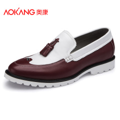 Aucom daily casual shoes men's shoes men's wig feet new trend colour matching tassel spring men's shoes