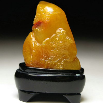 收藏级 寿山田黄冻石-19g《悠闲自得》摆件