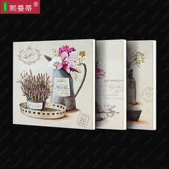 熙曼蒂现代装饰画挂画沙发背景墙无框画欧式客厅壁画三联画简约