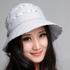 满和瑞女士夏天韩版防紫外线凉帽户外太阳帽可折叠防晒遮阳帽子女