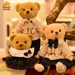 熊之家英伦风对熊泰迪熊关节熊外贸出口毛绒玩具情侣对熊公仔娃娃