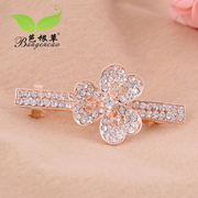 Bagen grass rhinestones tiara hair clip bow spring clip card clip Clip hairpin cross clamp clamp style