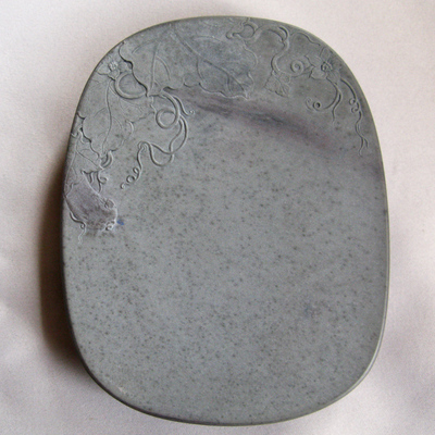 端砚宋坑《瓜瓞连绵》砚 广东省工艺美术大师张玉强作品