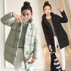 棉衣女中长款韩版学生2016棉服女冬装新款显瘦大码棉袄加厚外套