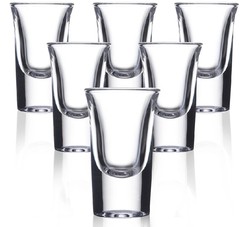 加厚 无铅玻璃白酒杯子小烈酒杯吞杯一口杯茅台杯子弹杯6支套装