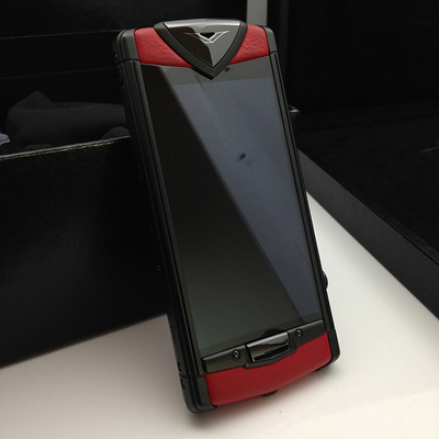 【全新】vertu/威图 触摸屏 星座1带 黑色pvd 红色皮手机