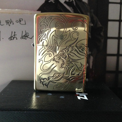 正品zippo 芝宝 日版原厂 纯铜雕刻  ZP24198-A虎虎生威(金色)