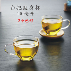 耐热玻璃品茗杯 功夫泡茶杯 咖啡杯  带把杯 特色花茶杯