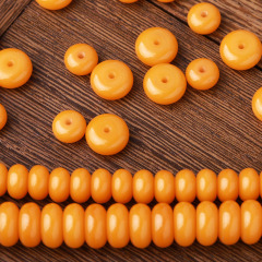 Furuitang DIY hand chain beads old beeswax colour abacus bead light orange bead spacer gasket insulation accessories