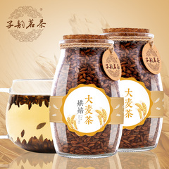 子韵茗茶油切大麦茶原味烘焙茶叶散装麦芽茶代用花草茶瓶装