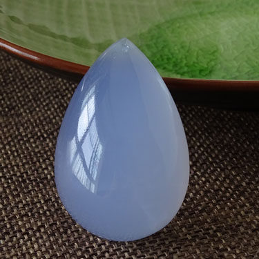 水玉冰魄 天然蓝玉髓吊坠 冰种挂件项链 润透 原色大号男女款实物