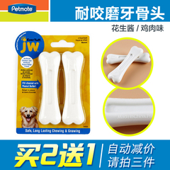 Petmate尼龙胶耐咬磨牙骨头狗狗玩具泰迪比熊金毛宠物用品进口