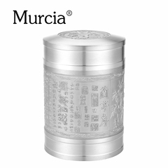 murcia 锡制茶叶罐 锡杯中号锡罐 纯锡茶叶罐纯锡罐泰国马来茶罐