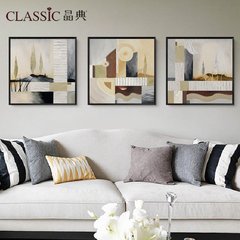 现代简约客厅抽象装饰画沙发背景墙挂画餐厅墙画玄关卧室壁画油画