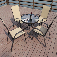 星巴克铁艺户外桌椅庭院室外桌椅露天阳台桌椅组合三件套休闲家具