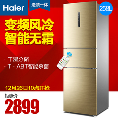 Haier/海尔 BCD-258WDVMU1 变频风冷无霜 WIFI智能 干湿分储冰箱