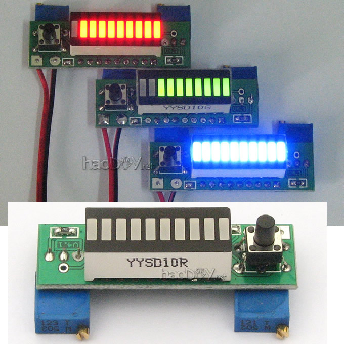 电子制作电量电平3.7v锂电池12v电瓶led指示计量显示板测试仪