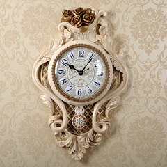 丽盛欧式挂钟客厅钟表静音创意大号复古时尚简约现代个性墙壁钟