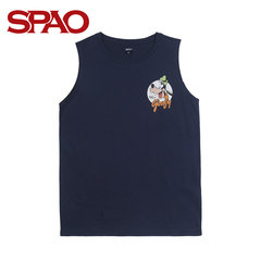 SPAO女式休闲短袖无袖T恤百搭显瘦可爱韩版背心短袖SARP645D57