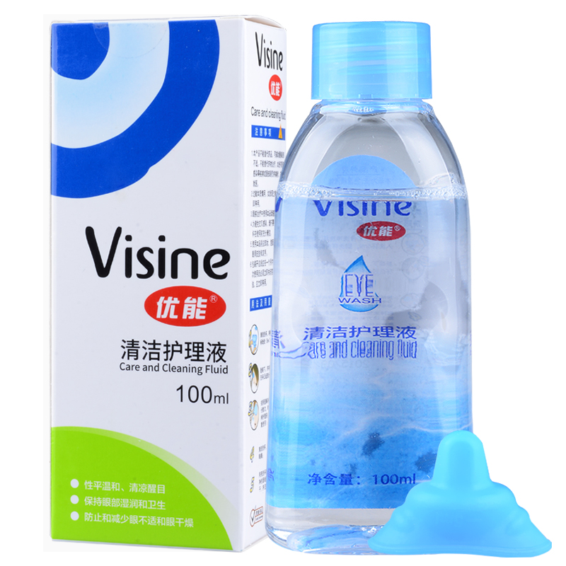 Visine优能美瞳洗眼液100ml隐形眼镜护理液缓解眼疲劳清洁舒缓产品展示图2