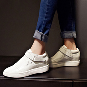 Thick-soled trainers within high pointed shoes fall of Lok Fu shoes leather casual shoes shoes with round head cushion shoes