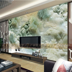 广州艺术玻璃背景墙3D仿古砖电视墙砖仿玉雕沙发客厅中式别有洞天